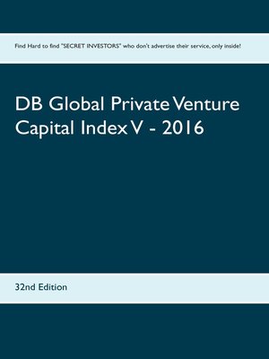 cover image of DB Global Private Venture Capital Index V--2016